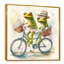 Grenouilles vertes chevauchant un vélo-33605255-31408075