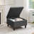 Lundry Linen Blend Upholstered Storage Bench