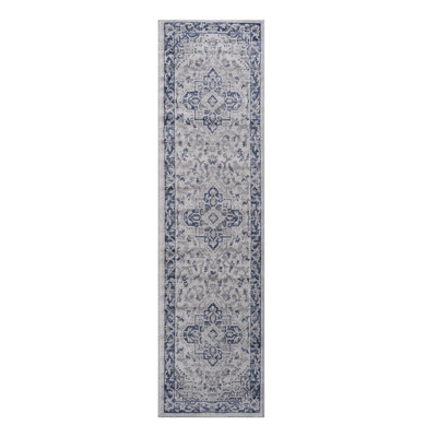 Marfi Collection Blue / Grey Oriental Doormat Adrienna