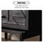 Vitrines en bois massif noir et verre