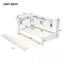 Lit simple en bois avec tablettes de rangement, USB et lit gigogne-233780713