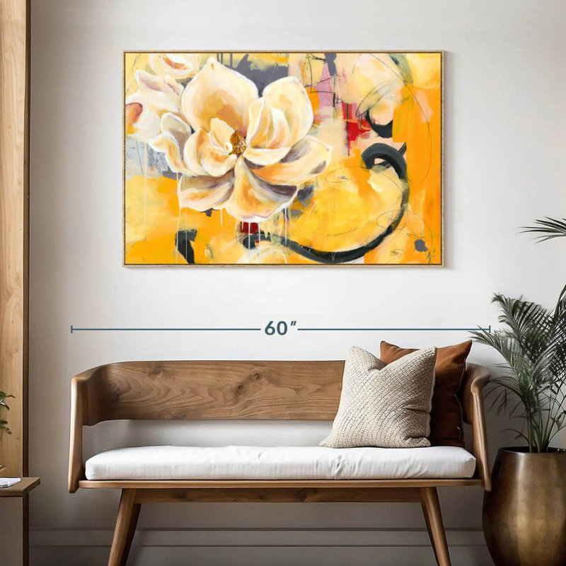 Charme du Sud, Cadre flottant en bois naturel, 46 po x 31 po