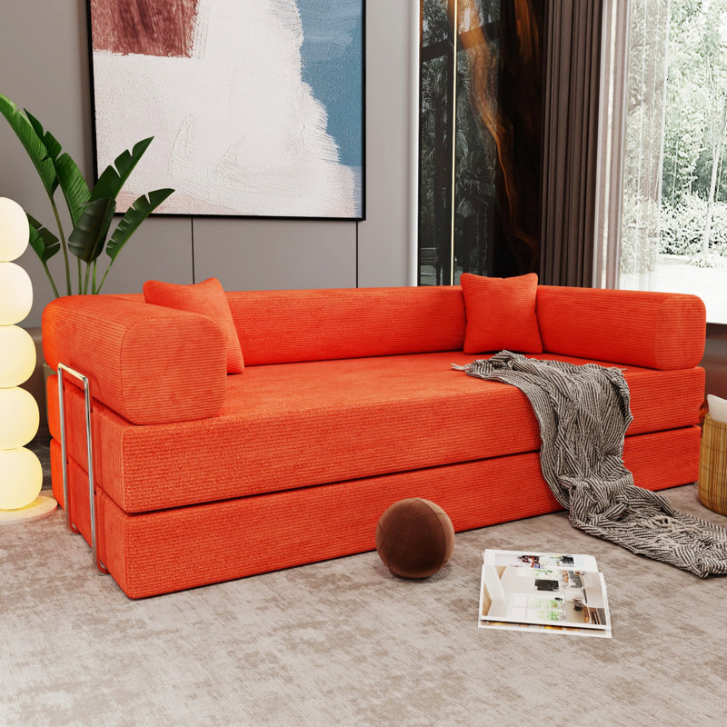 Sofa Bed, Upholstered Boneless Sofa For Indoor