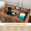 Table de chevet 2 tiroirs avec station de charge Ailey