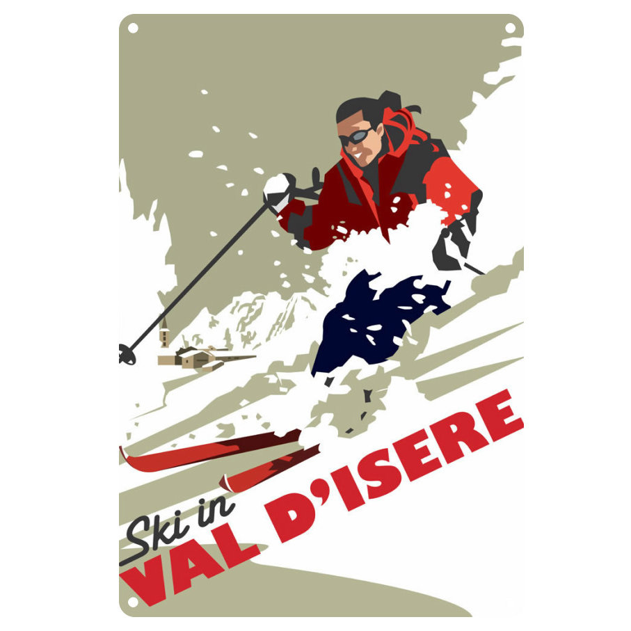 'Skiing in Val D'isere, France' by Dave Thompson Graphic Art