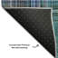 Tapis bleu sarcelle lavable à la machine Premium Cerrito AMF541-104020484