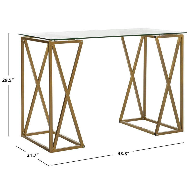 Cejay Glass Iron Standing Desk