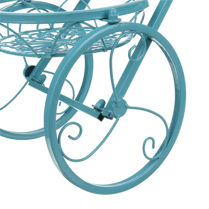 Dacia Metal Weather Resistant Plant Stand, Blue