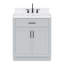 Meuble-lavabo simple en bois massif 30 po avec plateau en quartz Carrara de 1,5 po Tidworth-676705855-718797188