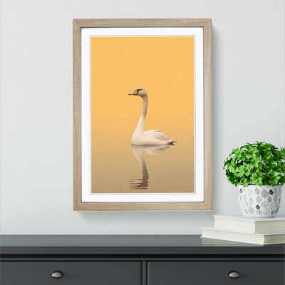 Goose Minimalism Art - Framed Print