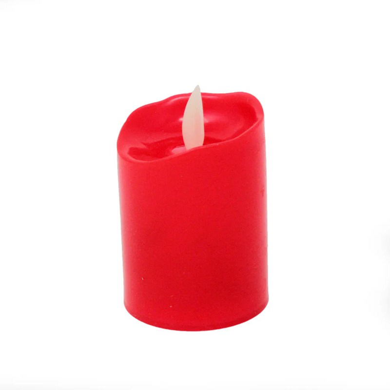 Paquet de 12 bougies DEL sans flamme, Rouge