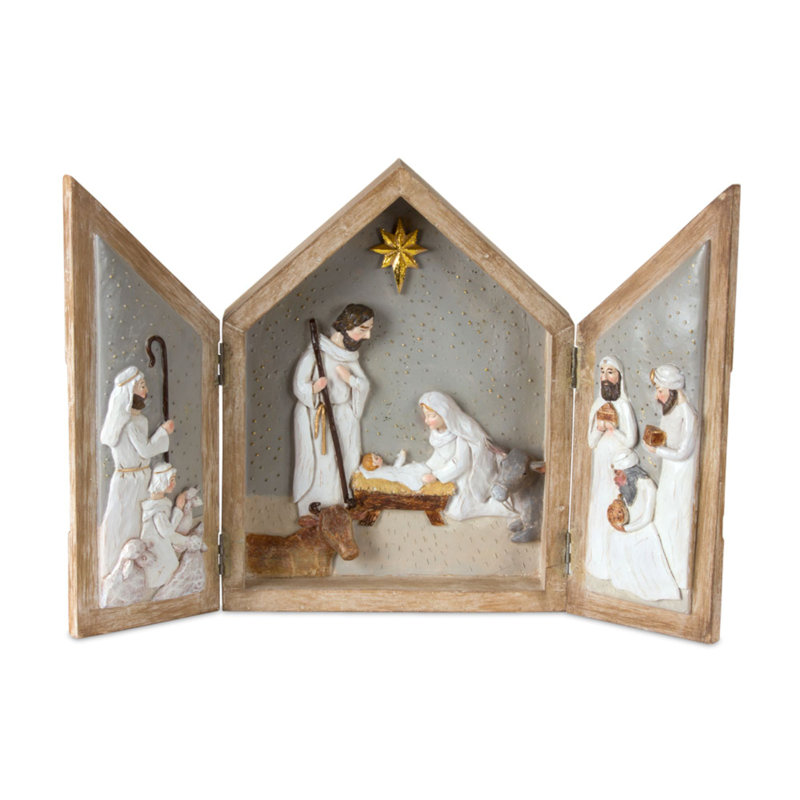 Crèche de Noël en résine