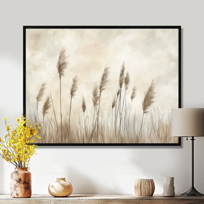 «Neutral Pampas Field I - Brown Bohemian», reproduction sur toile