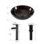 Lavabo de salle de bain en verre coloré 16,3 po VS110BK