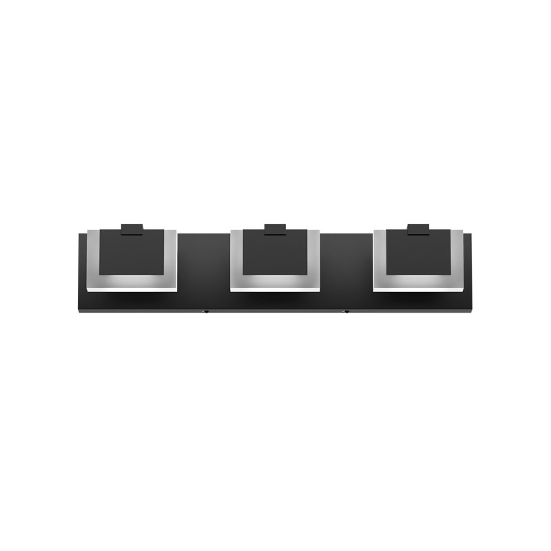 Applique murale moderne à hauteur réglable 3 lumières, H 3,5 po x l 22 po x P 4,3 po, Trois lumières