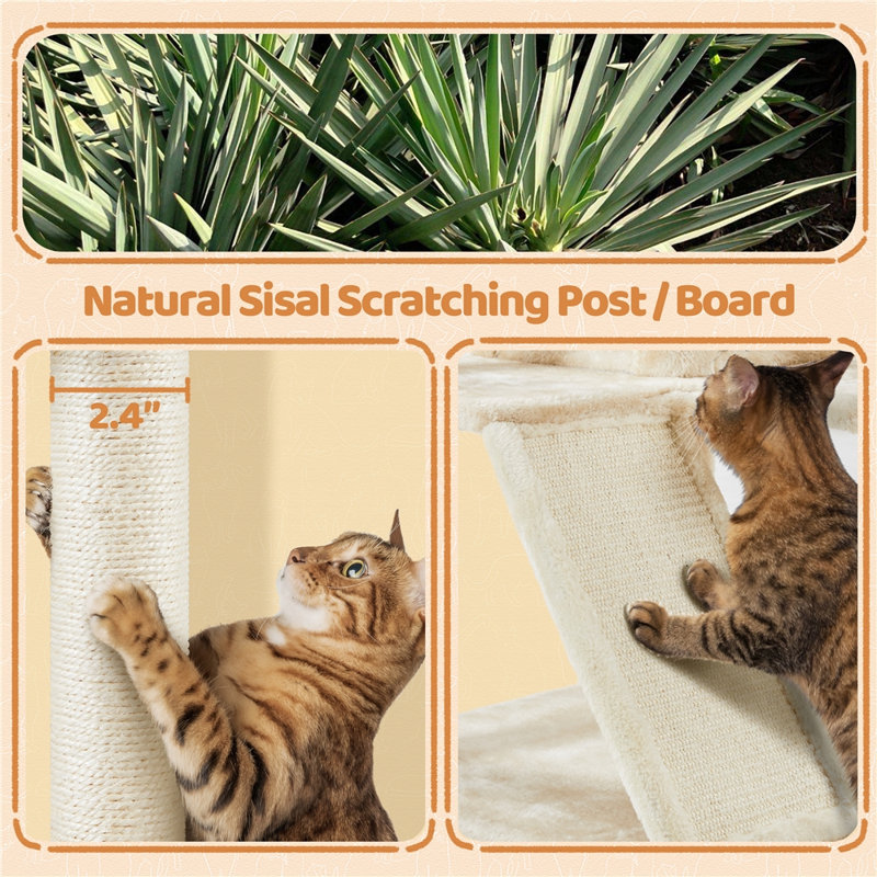 Arbre à chat 57,5 po Topeka, Beige