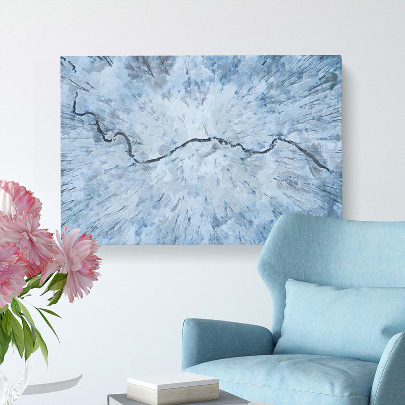Passing By The Forest In Abstract - Wrapped Canvas Print, 35cm H x 50cm W x 3cm D