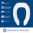 Commercial Heavy Duty Open Front Toilet Seat, Slow Close, Never Loosens, ELONGATED, Plastic, White