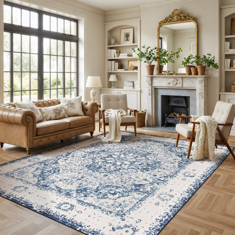 Barlow Machine Woven Oriental Area Rug, Rectangle 7'10" x 10'