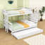 Lit superposé simple au-dessus de grand lit simple avec lit gigogne intégré-495635128