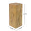 Table de bout en bois à colonne carrée M33, H33,75 po, finition bois d'aspect vieilli, mélange avec différentes hauteurs, utilisation à l'intérieur comme à l'extérieur, naturel-537368693-537368694