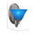 Zilo Wall Sconce Shown In Graphite Finish With 7" Blue Italian Glass-90959352