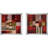Modern Scarlet Framed On Paper Set