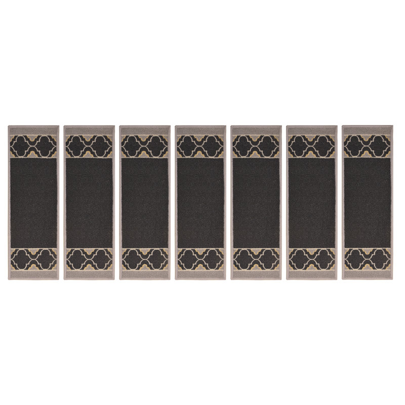 Tapis d'escalier noir antidérapant