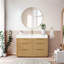 Meuble-lavabo simple 48 po Grunwald gris cendré délavé avec comptoir en pierre intégré blanc