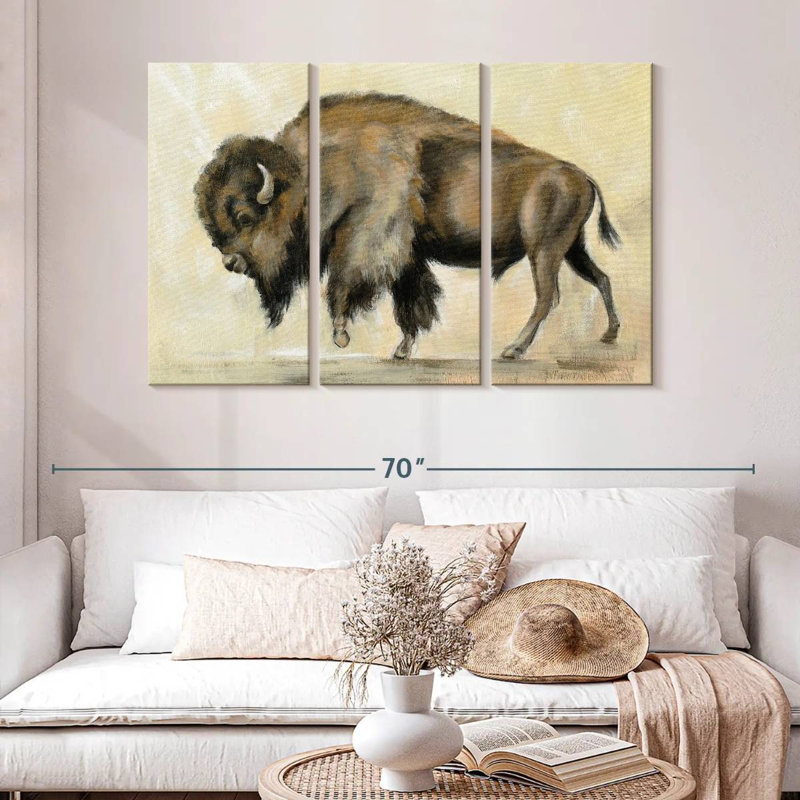 Brampt Bronze Buffalo, 32" H x 50" W