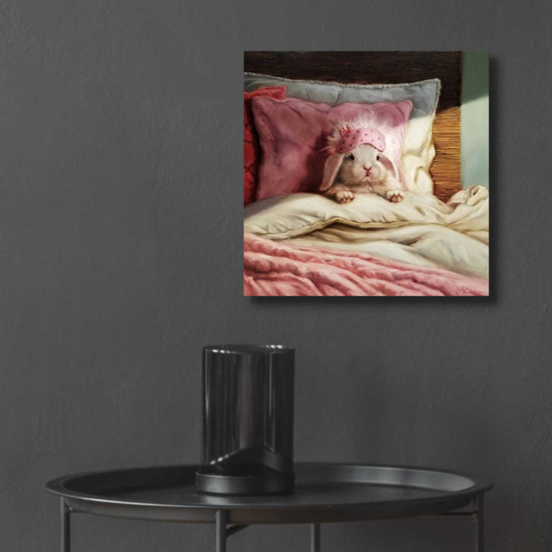 " Bed Hare " by Lucia Heffernan, 12" H x 12" W x 0.13" D