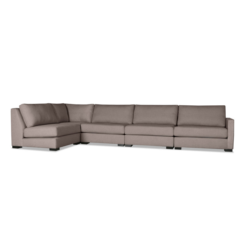 Bruan Upholstered L-Shaped Sectional Left Hand Facing, Charcoal Revolution®, 33" H x 159" W x 76" D