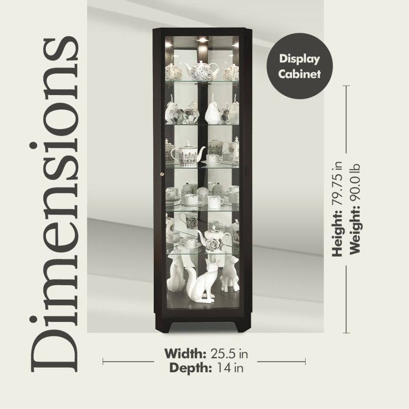 Melissa IV Lighted Curio Cabinet