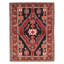 Tapis noir en laine noué à la main de conception unique 4 pi 11 po x 7 pi 2 po Jhamarion