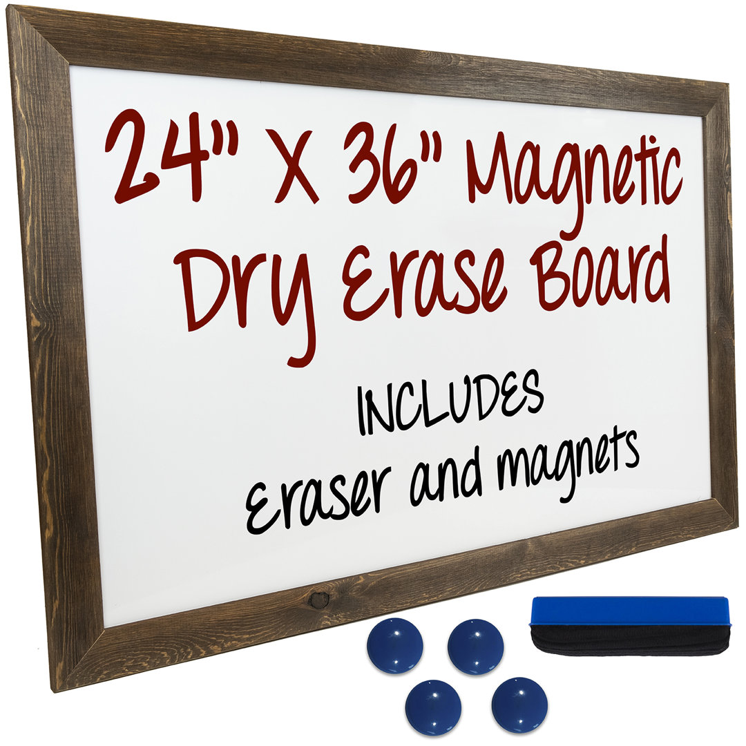 Magnetic Wood Dry Erase Board August Grove®