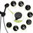 8 Hand Shower And 59" Stainless Steel Hose In Matte Black Installation 4.7" Gel Nozzle Rain Showerhead-117432646