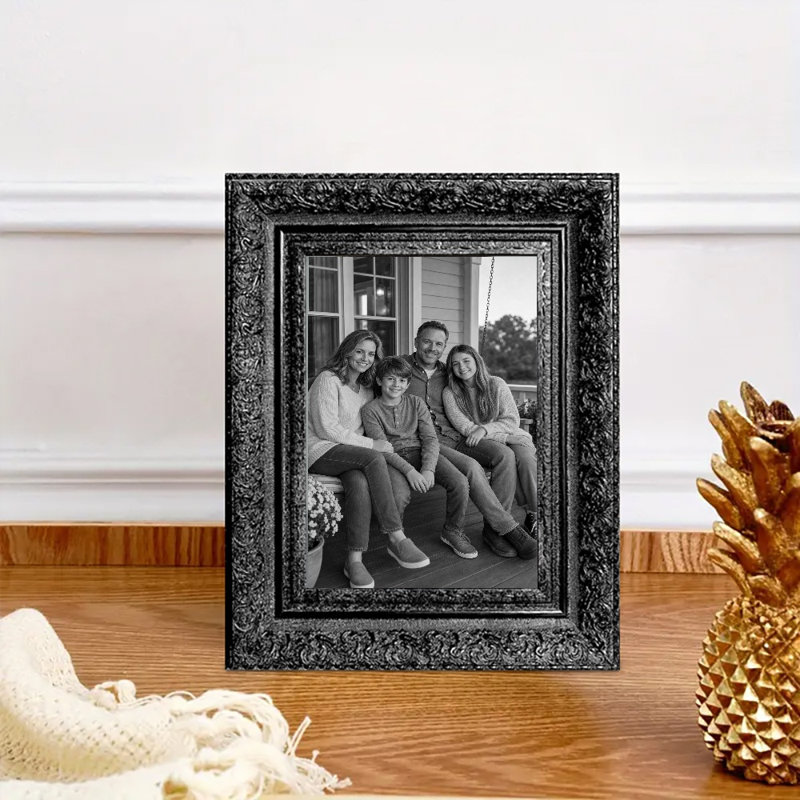 Cadre de table noir 1 pièce 11 po x 14 po avec tablette prête à accueillir, Black, 1, L 11 po x H 14 po