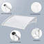 Dakota Fields 200cm W x 76cm D Plastic Transparent Cover Retractable Window Awning-876416938