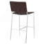 Chaise de bar rembourrée brune