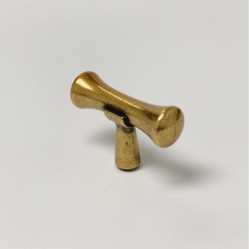Tuscany 1-7/8" Length T-knob in Antique Brass