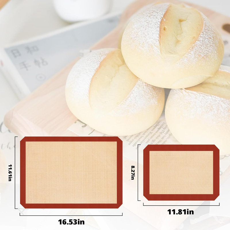 Silicone Baking Mats, 3 Pack Non-Stick Mats for Baking
