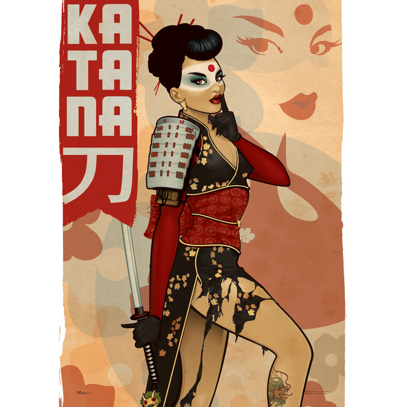 « dc b.d. bombshells (katana) », impression