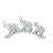 Polystone Elephant Decorative Silver Sculpture