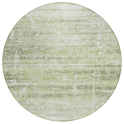 HomeRoots Round Machine Woven Area Rug