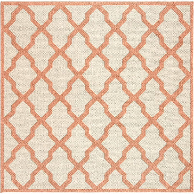Ferrill Linden 100 Performance Geometric Indoor/Outdoor Area Rug, Square 6'7"