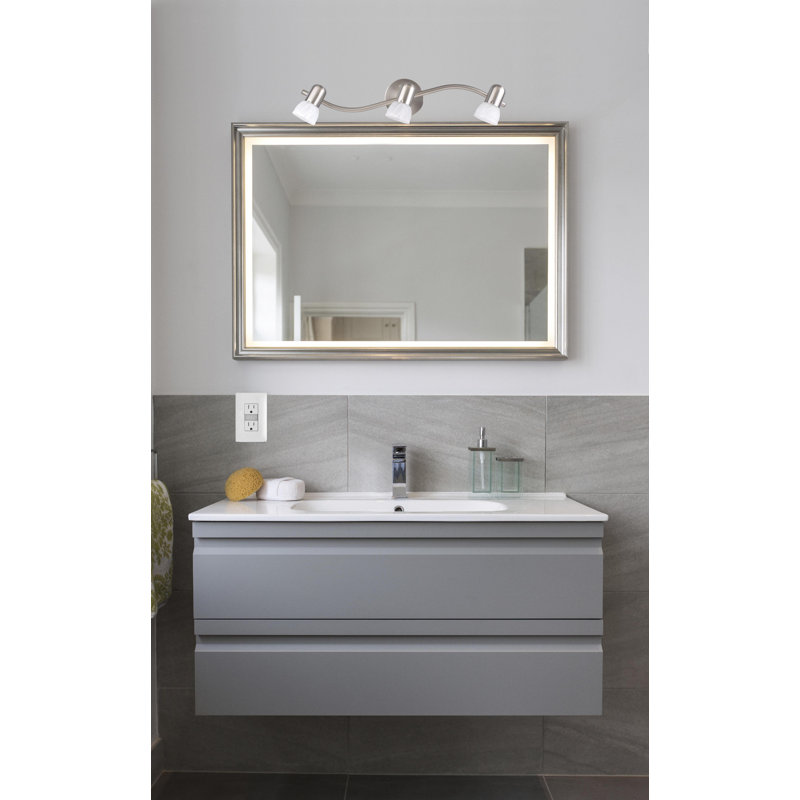 Raftery 23'' 3 -Light Fixed Track Track Kit with Dimmable and Adjustable Head, Brushed Pewter