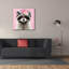 Art mural sur toile Epic Graffiti «Floral Raccoon» par Elizabeth Tyndall, 37 po x 37 po