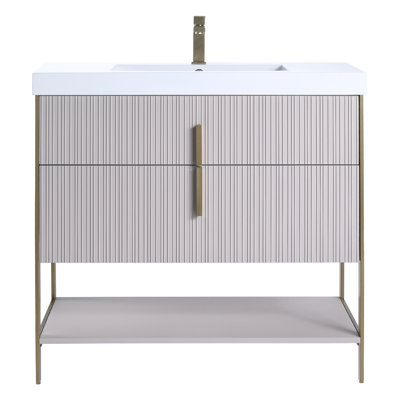 Meuble-lavabo moderne avec plateau en acrylique Serenity