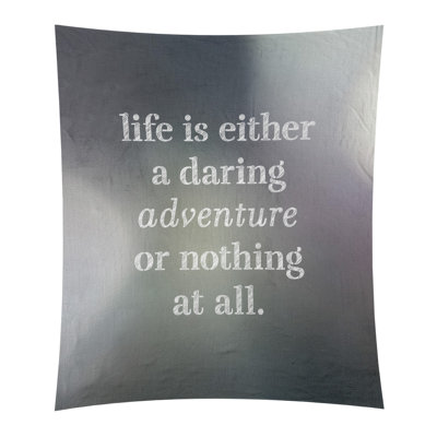 Tapisserie en polyester "life quote" adventure