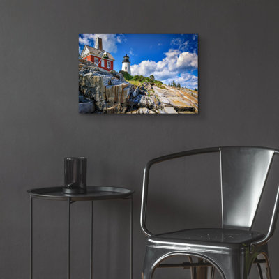 Breakwater Bay 'Summer Day At Pemaquid Point' by Rick Berk Acrylic Glass Wall Art